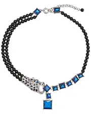Eye Candy LA The Luxe Collection Agate Leopard Brooch Statement Necklace