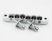 CHROME Roller Saddle Tune-O-Matic Bridge 4mm Post for USA Gibson LP SG ES Dot