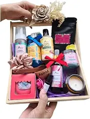Aromatherapy Mother's Day Hamper, Wellness Box, Spa in a Box, Unisex Skincare Gift Set, For Her & Him, Luxury Bath & Body Hamper, No Parabens & Sulphate, All Skin Types