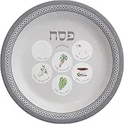 Passover Seder Plate Design Paper Goods Party Set, Party Supplies Disposable Tableware, 9" Plate (24-Pack)
