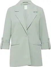 [Q/S designed by] Interlock Blazer with Roll-Up Arm, sage Green