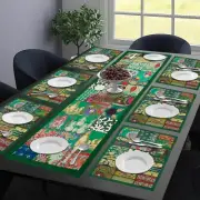 Embroidery Place Mat Vintage Cotton Table Runner Traditional Hippie Decorative