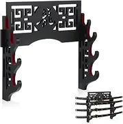 Barydat Katana Mount Sword Holder Stand Wall Mount Katana Samurai Sword Display Rack Hanger for Japanese Wakizashi Katana Samurai Sword