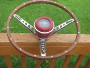 1967 Ford Fairlane 500 XL GT Deluxe Woodgrain Steering Wheel