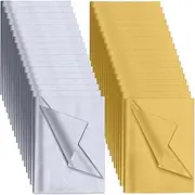 300 Piece Christmas Metallic Gold Silver Tissue Paper Assortment, 20" x 20" Holiday Gold Gift Wrapping for Party Favors Goody Bags, Xmas Presents Wrapping Stocking Stuffers