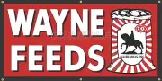 WAYNE FEEDS FARM GENERAL STORE ROADSIDE OLD SIGN REMAKE BANNER SIZE OPTIONS