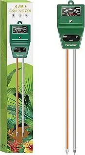 Kensizer Soil Tester, 3-in-1 Soil Moisture/Light/pH Meter, Gardening Tool kit for Plants Care, Digital Plant Thermometer, Water Meter for Indoor & Outdoor, No Battery Required