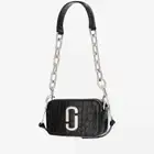 Marc Jacobs Snapshot Croco Embossed Leather Shoulder Bag Black Very Rare - NWT