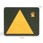 Wooden Tangram Board Puzzle Game Montessori Shape Puzzle Sorting Games Toy Color