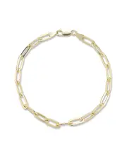 Yield of Men Silver 3mm Paperclip Chain Bracelet