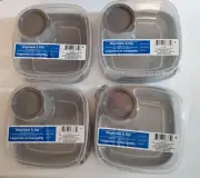 Salad & Dressing Chip & Dip Containers W Lids 21.5 Fl Oz Set Of 4