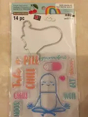 Chill Pill Get Well Soon Clear Stamps & Dies Set By Recollections 535932 NEW