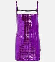 [The Attico] The Attico Rue sequined minidress AU 14 purple