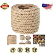 High Tensile Strength 50ft Manila Rope - Perfect for DIY Projects & Outdoor Use