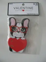 Hobby Lobby VALENTINE PUPPY TAGS 12 Pieces NIP