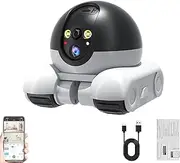 Patrol Buddy Robot Camera, Patrol Buddy Robot Camera on Wheels, 1080p WiFi Small Robots Cam, APP Remote Control, 2-Way Talk, Night Vision, Indoor Movable Security Cameras (Insert SIM Card)