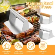 Square/Round Burger Press with Handle Heavy Duty Smooth Burger Smasher·-