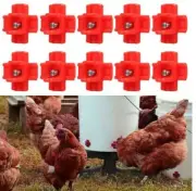 10X Chicken Nipples Waterer Automatic Poultry Drinkers Duck Turkey Quail Pigeon