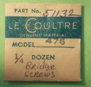 Jaeger Lecoultre bumper automatic 476 481 bridge screw JLC part 51132