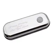 Golf Ball Design Personalised Engraved Chromed Glasses Case Box