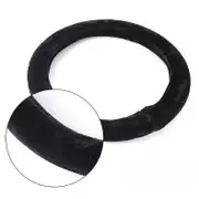 Wool Plush Car Steering Wheel Cover Soft Warm Supplies Comfortable Auto Wheel Protector black