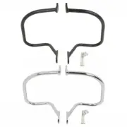 Black/Chrome Rear Saddlebag Guard Bar For Harley Softail Heritage Springer 97-99