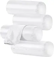 Remerry 4 Pack 16 x 6 Inches White Neck Roll Pillow Case Cover Only Round Bolster Cervical Roll Satin Cylinder Pillow Case Cover with Zipper