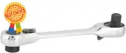 Dual Head 1/4" Ratchet, 72-Tooth Flex Head with Bit Driver, Quick Release