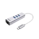 LENOVO TYPE-C轉USB3.0/RJ45 四合一擴充多功能轉接器 銀