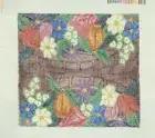 Needlepoint Canvas Gardening Patio Wild Flowers OOP 18 Mesh