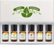 Good Essential Fragrance Oils Set of 6 - Gardenia, Lilac, Honeysuckle, Jasmine, Magnolia, Spa: Aromatherapy, Perfume, Soaps, Candles, Slime, Lotions - 5ml Bottles