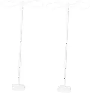 Alipis 2 Sets Crib Canopy Rack Metal Canopy Bracket for Bed Steel Frame Easy Installation Bed Net Accessories