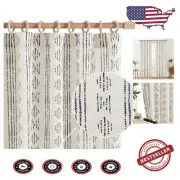 Farmhouse Boho Curtains with Light Filtering - 90" Panels, 2 for Stylish Rooms