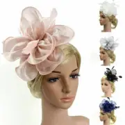 Wedding Flower Feather Elegant Party Decor Headwear Fascinator Band Womens Alice