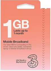 [Three Mobile] Pay As You Go Mobile Broadband 1 GB Data SIM