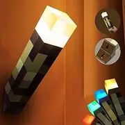 Wall Torch Lamp, 4-Color Change Light-up Table Lamps, USB Rechargeable Night Light, Hand Held or Wall Mount Bedside Lamp for Home/Office Decor