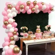 Pink Balloon Arch Garland Kit, Pink and White Balloon baby shower birthday girl