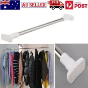 Telescopic Curtain Rod ExtendableFor Wardrobe Closet Clothes Towel Hanging Rail