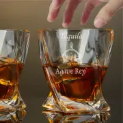 Custom Engraved Agave Rey Whiskey Glass – 10 oz Twisted Rocks Glass New