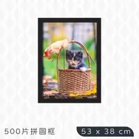 在飛比找momo購物網優惠-【TRENY】500片拼圖框53x38cm-黑