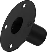 Stable Speaker Mount Bracket Strong Iron Base for Portable Audio Setup Black Metal Stand for Home and Stage Use Compact Design for Easy Transport and Setup