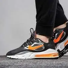 Nike Air Max 270 React 黑橘銀 時尚百搭運動慢跑鞋CQ4598-084男女鞋