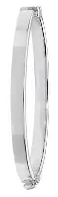 Classical 925 Sterling Silver Baby Hinged Bangle - 4mm, 5 Grams 223352U
