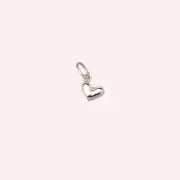 Mini Heart Pendant White Gold by Linden Cook | the memo