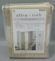 Allen + Roth 50” x 84” Hess Light Filtering Back Tab Curtain Panel 3728131