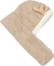 [PACKOVE] Christmas Antler Hat Neckerchief Warm Plush Scarf for Winter Adorable Unisex Design Stretchy and Skin Friendly for Adults