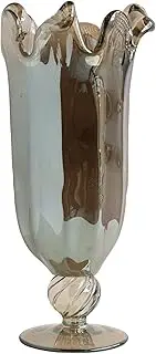 [The House of Florence] Hand Made in Italy Murano Glass Decorative Vase in Grey Colour