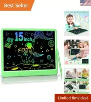 Durable 15 Inch LCD Writing Tablet for Kids - Travel-Friendly Creative Fun