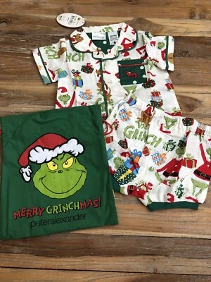 BNWT Peter Alexander Grinch Christmas Baby PJ Set 3-6 Months