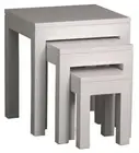 Nest of Tables, Lamp Table, White, Solid Timber, Corner Table.